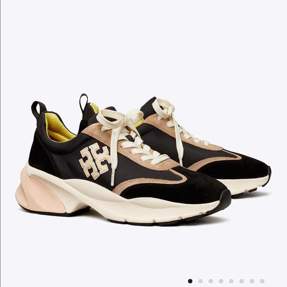 NEW IN BOX! Tory Burch: Good Luck Trainer (Color: Black/Cream, Size: 7.5 US)